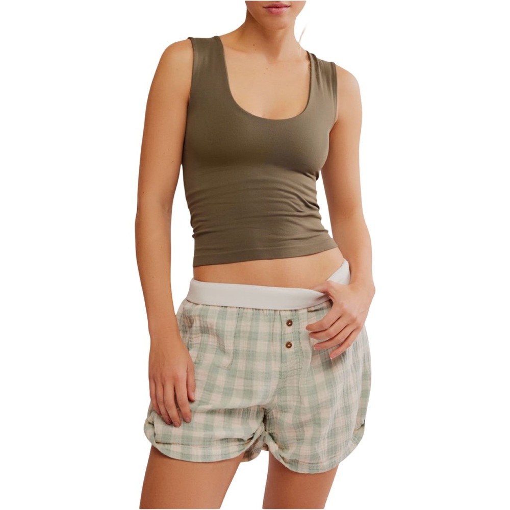 Intimately Free People Clean Lines Seamless Muscle Fit Camisole in Tarmac M/L